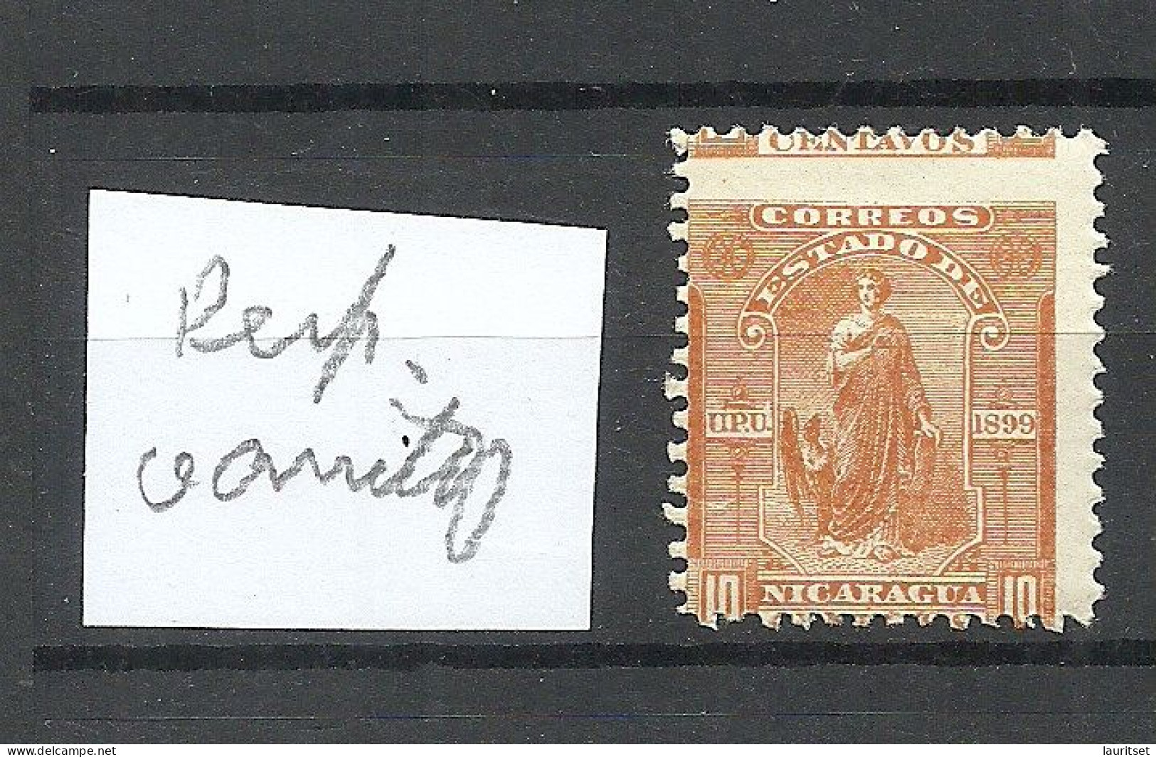 NICARAGUA 1901 Michel 113 * Perforation Variety = Strongly Shifted Perforation - Nicaragua