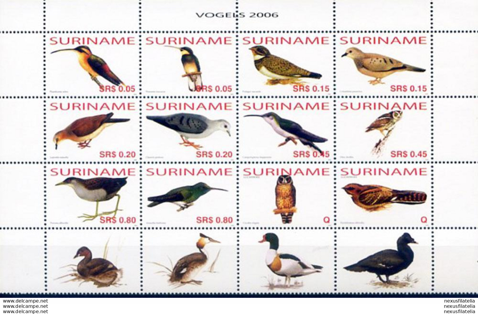 Fauna. Uccelli 2006. - Surinam