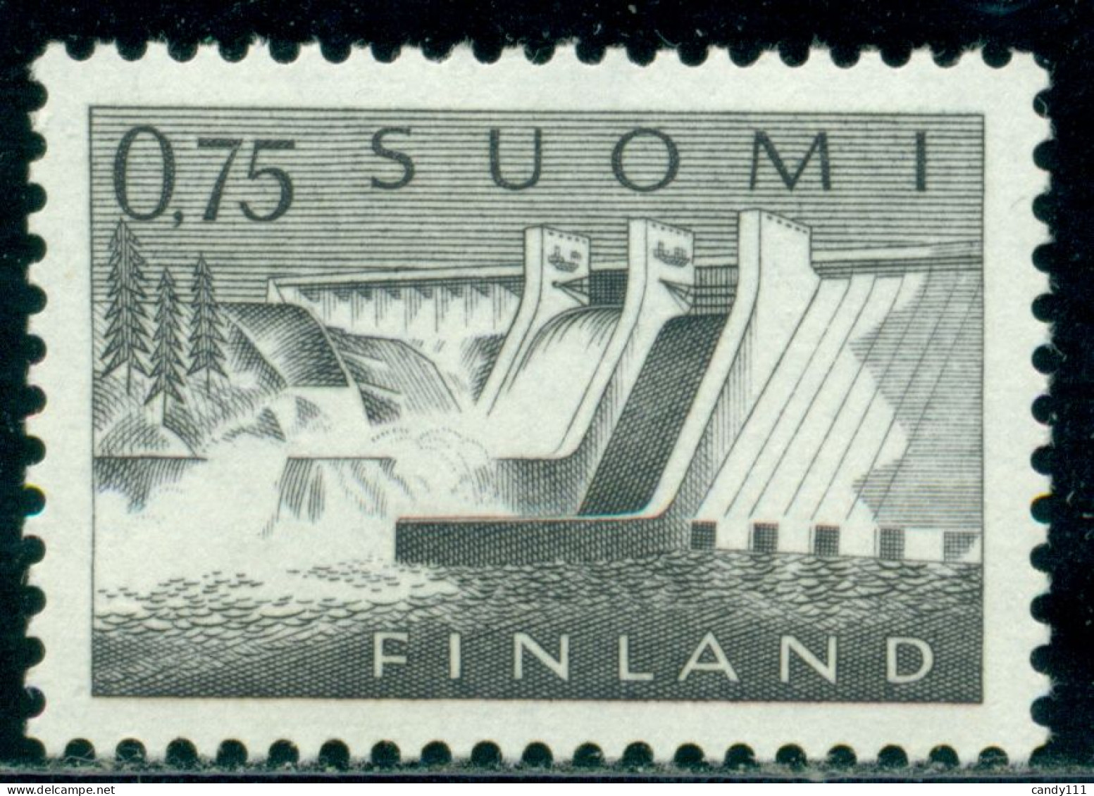 1963 Hydroelectric Power Plant Pyhäkoski Muhos,dam,Finland,566x,MNH - Elektrizität