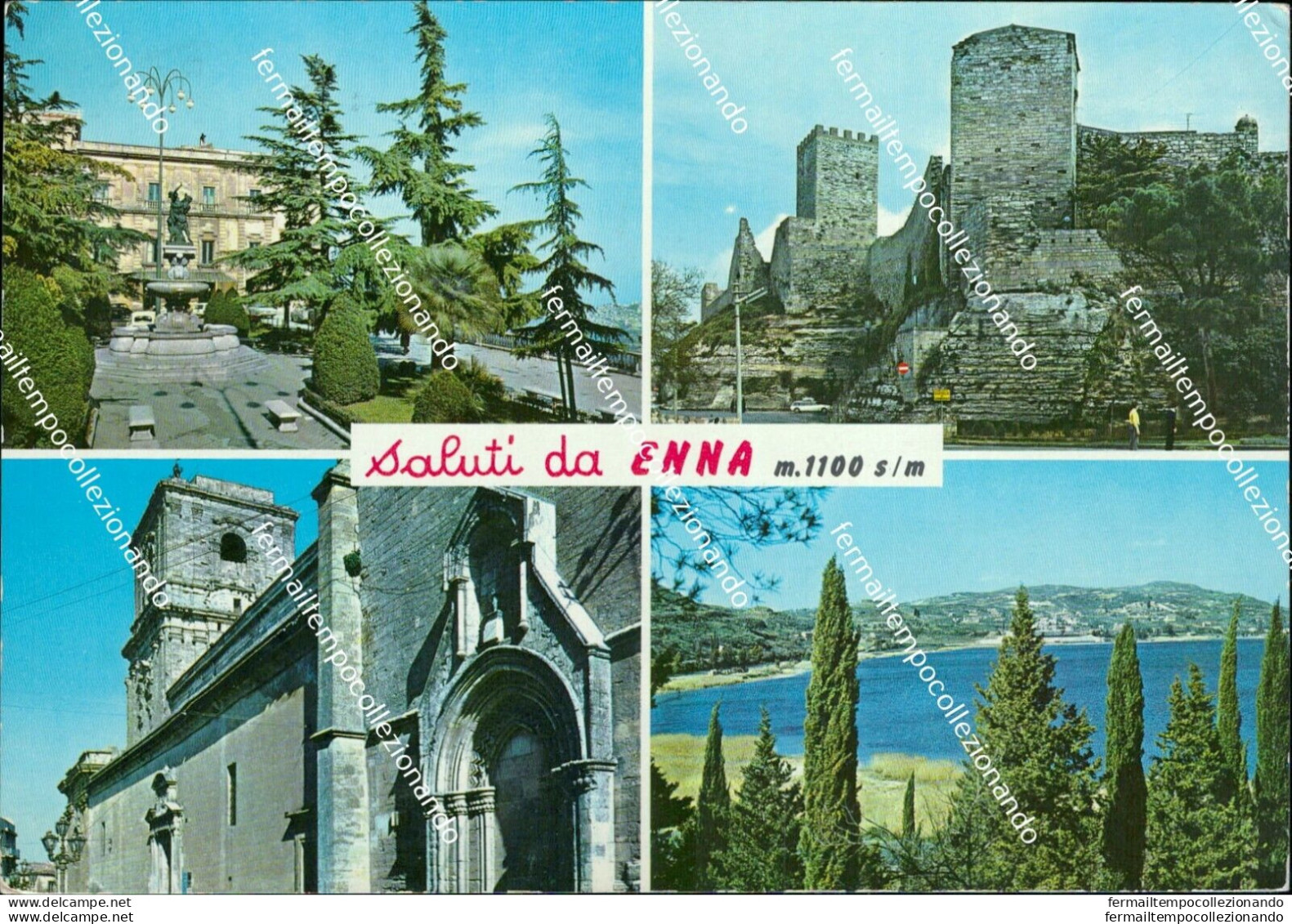 Bn252 Cartolina Saluti Da Enna - Enna