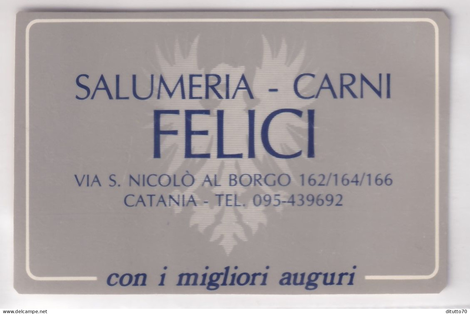 Calendarietto - Salumeria - Carni - Felici - Catania - Anno 1986 - Grossformat : 1981-90