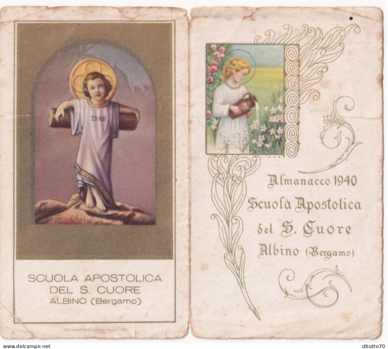 Calendarietto - Scuola Apostolica Del S.cuore - Albino - Bergamo - Anno 1940 - Tamaño Pequeño : 1921-40