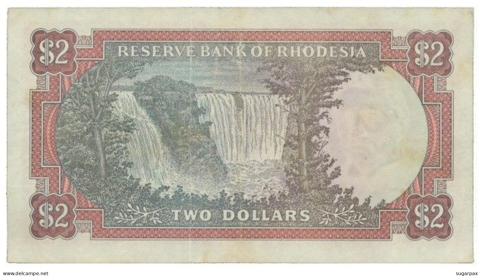 RHODESIA - 2 Dollars - 29.6.1973 - Pick 31.g - Serie K/74 - Queen Elizabeth II - Rhodesien