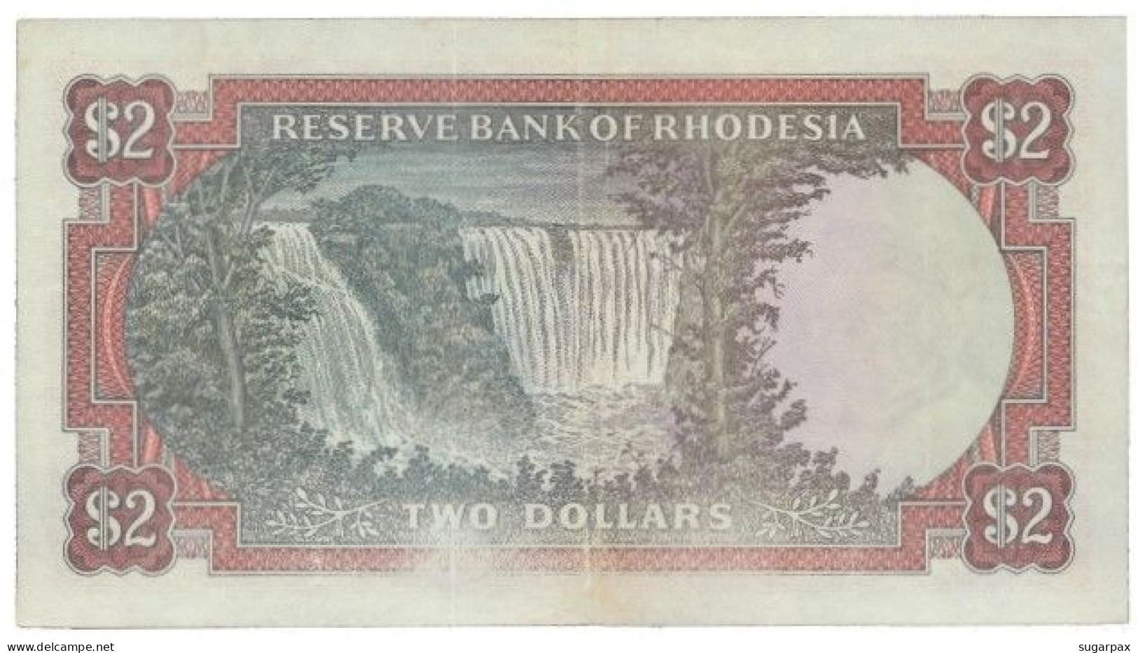 RHODESIA - 2 Dollars - 10.1.1974 - Pick 31.h - Serie K/79 - Queen Elizabeth II - Rhodésie