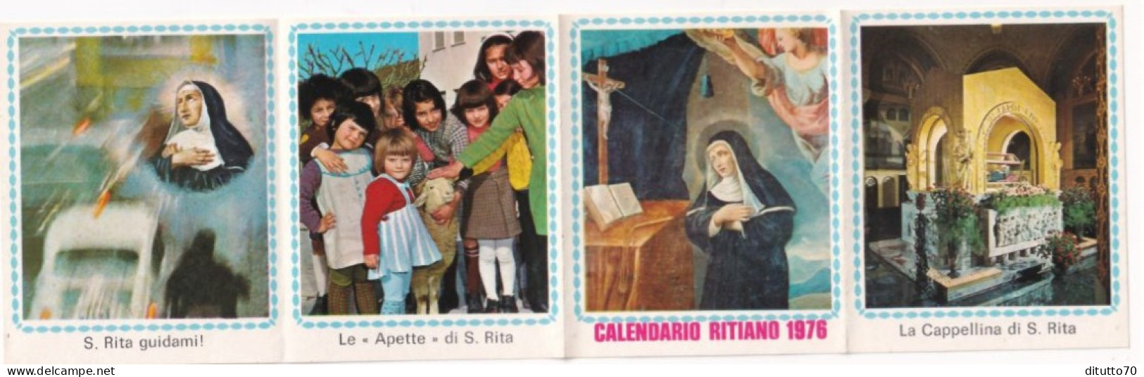 Calendarietto - Ritiano - S.rita  Anno 1976 - Tamaño Pequeño : 1971-80