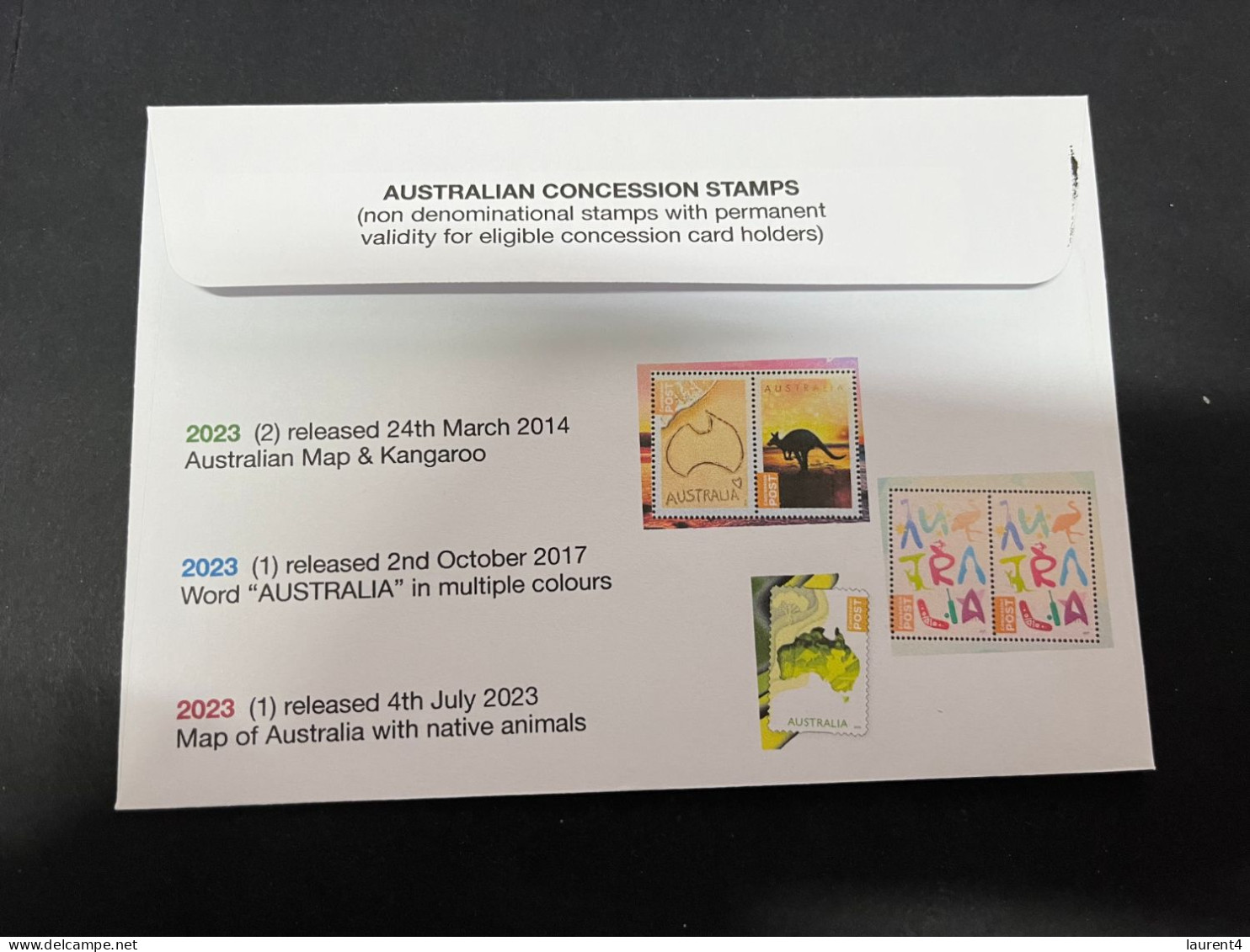 15-2-2024 (4 X 17) Australia New Concession Stamp (released 4 July 2023) - Covers & Documents