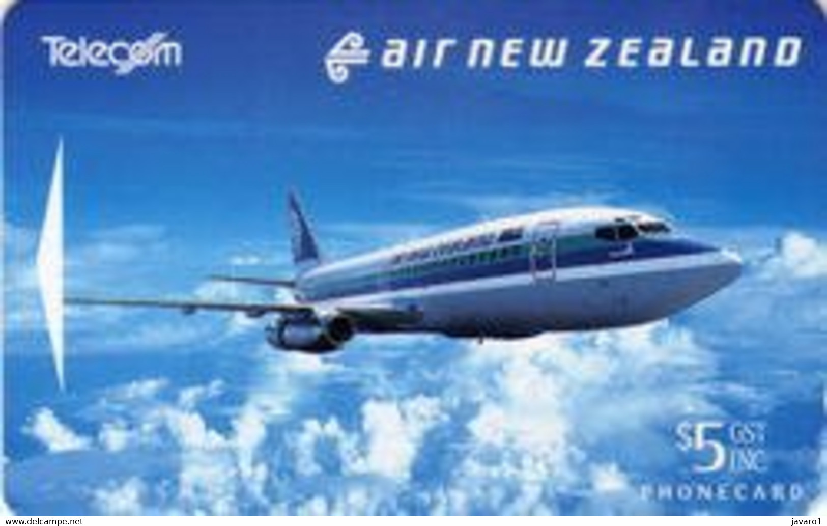 NEW ZEALAND : NZ-A-149 $5 Boeing 737-200 Airplane AIR NEW ZEALAND USED - Nueva Zelanda