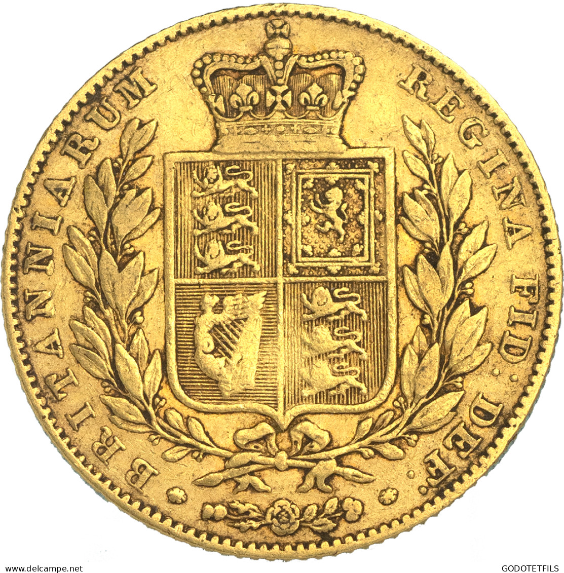 Royaume-Uni-Souverain Victoria  1845 Londres - 1 Sovereign