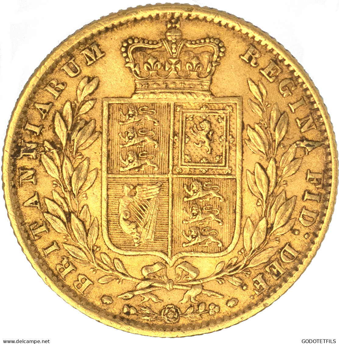 Royaume-Uni-Souverain Victoria 1860 Londres Type Large O - 1 Sovereign