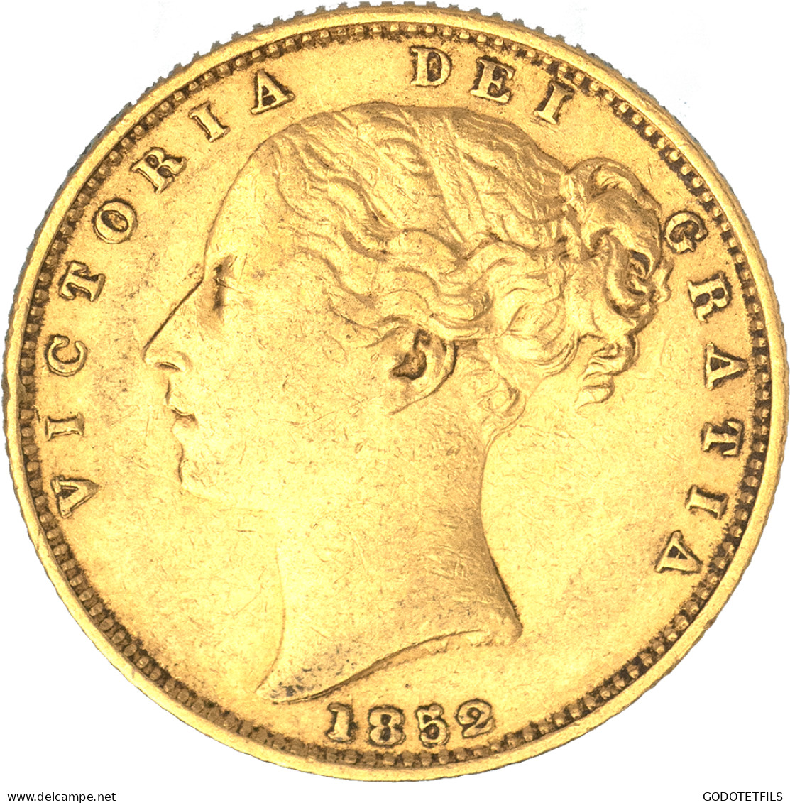 Royaume-Uni-Souverain Victoria  1852 Londres - 1 Sovereign