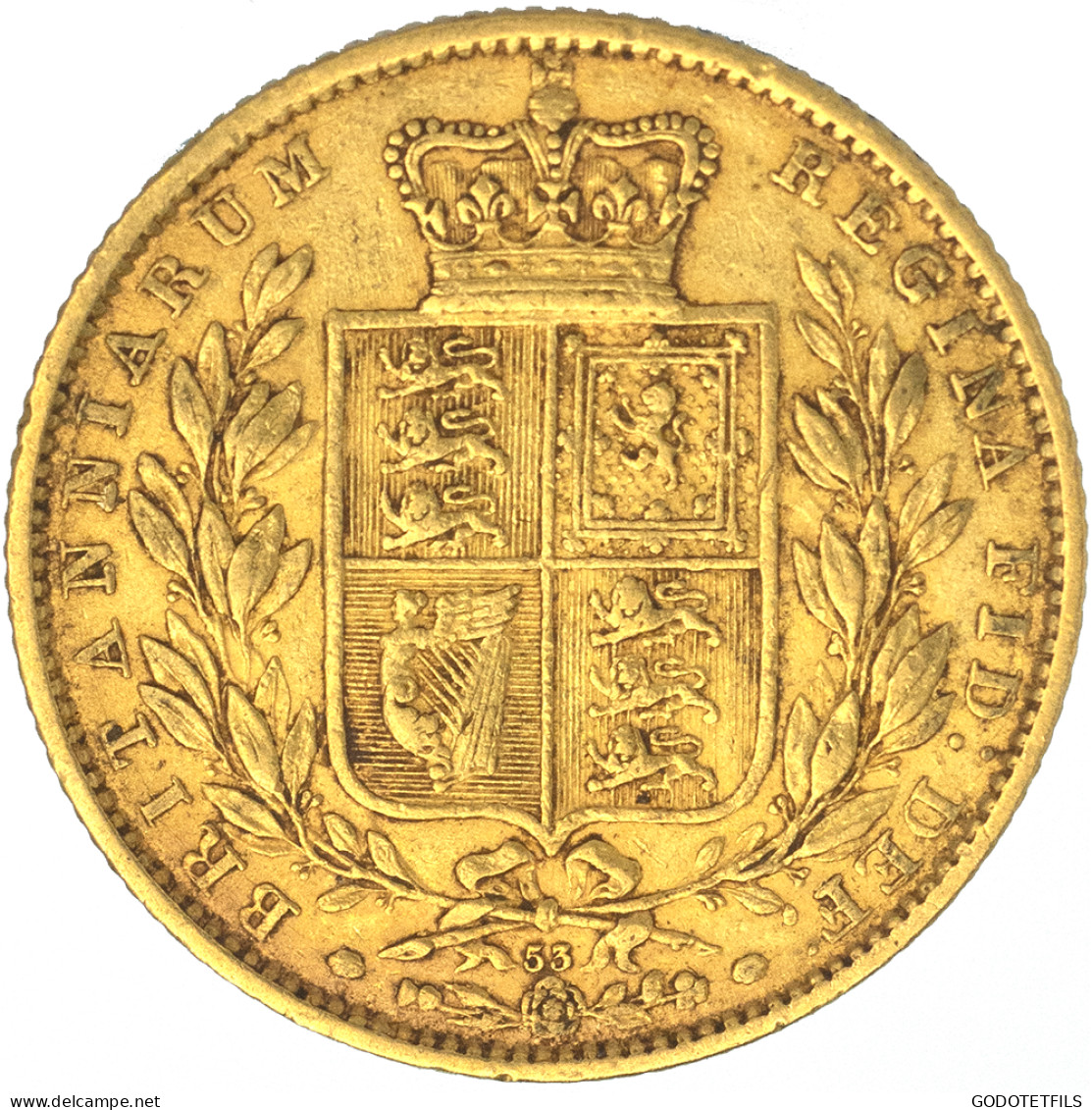 Royaume-Uni-Souverain Victoria  1864 Londres - 1 Sovereign