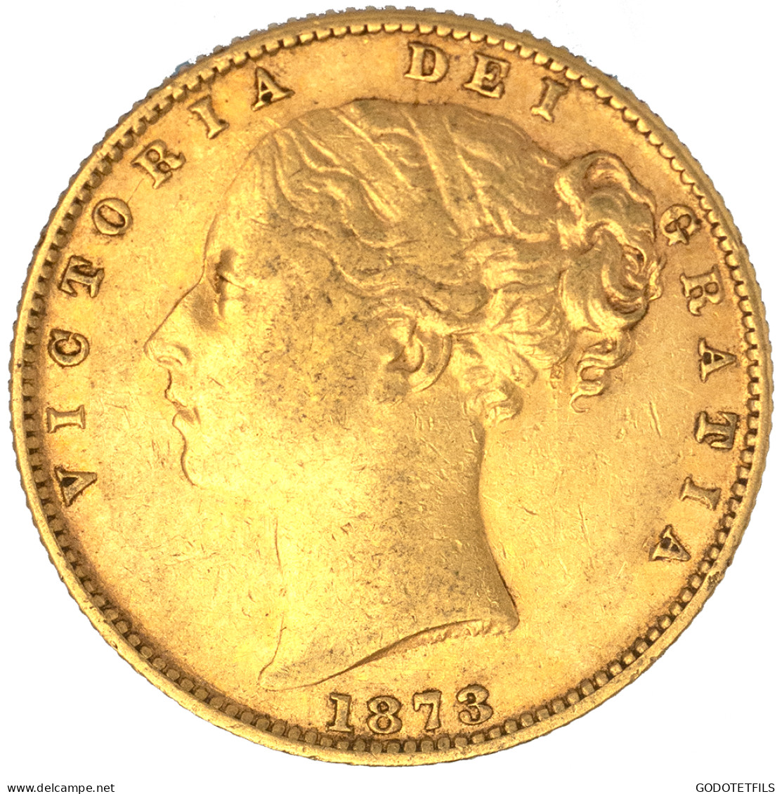 Royaume-Uni-Souverain Victoria  1873 Londres - 1 Sovereign