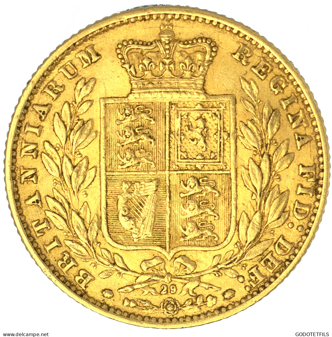 Royaume-Uni-Souverain Victoria  1866 Londres - 1 Sovereign