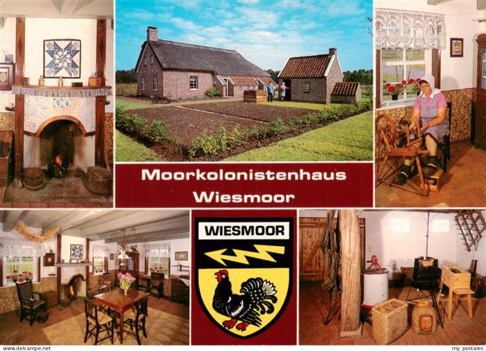 73957248 Wiesmoor Moorkolonistenhaus Stuben Kaminzimmer Spinnrad - Wiesmoor