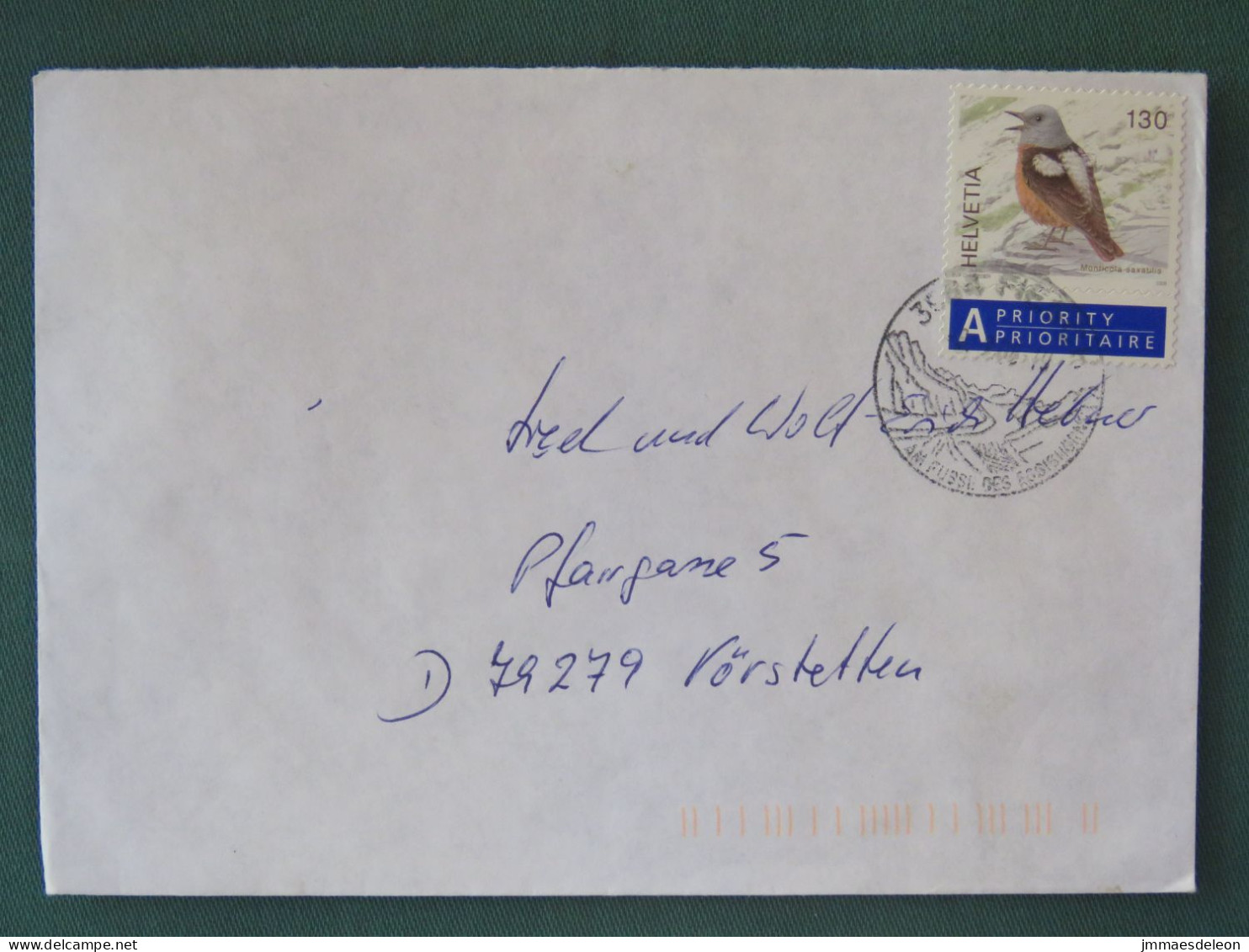 Switzerland 2008 Cover To Germany - Bird - Cartas & Documentos