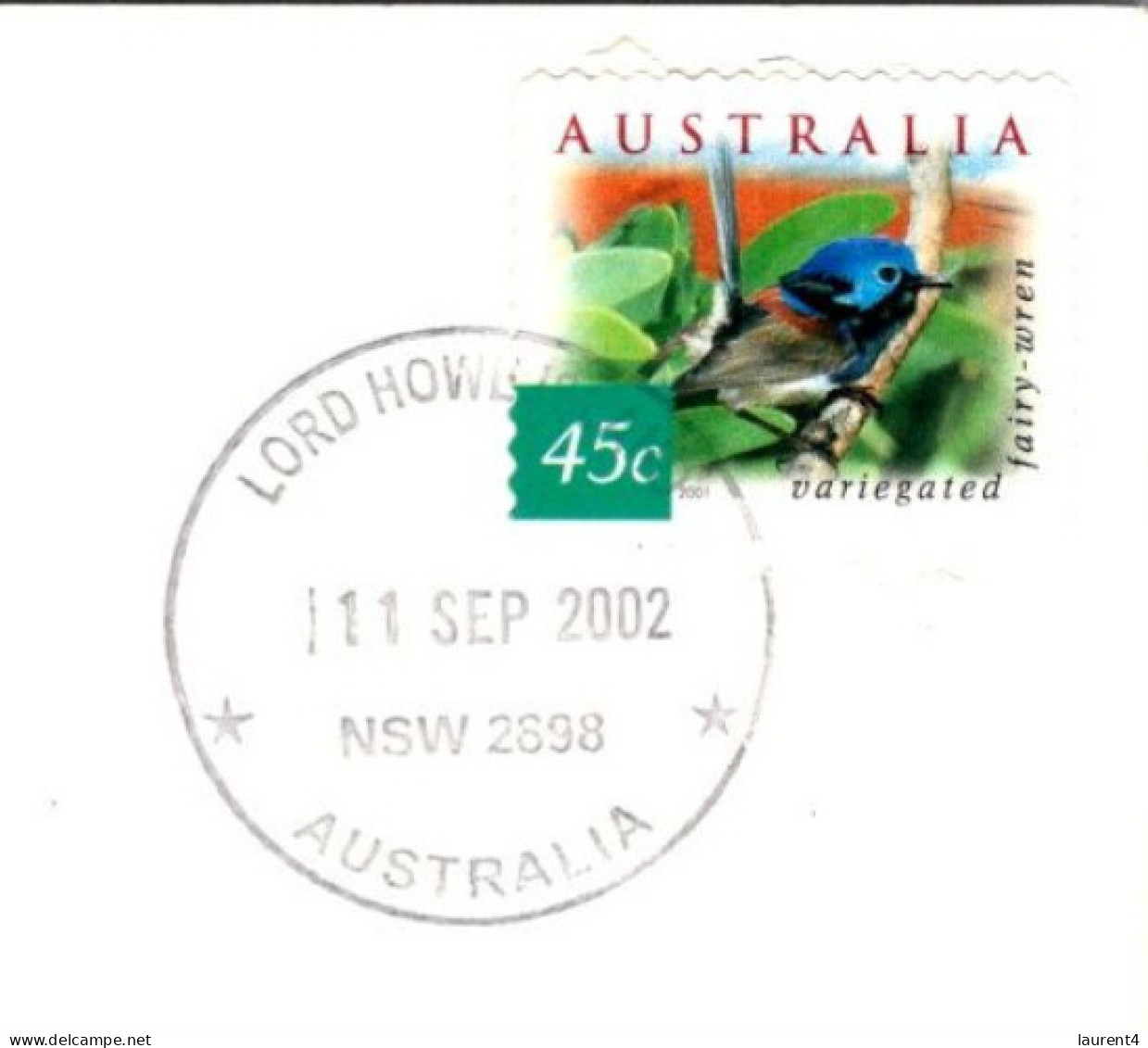 15-2-2024 (4 X 20) Australia - NSW - Lord Howe Island  (posted With Bird Stamp 2002) - Andere & Zonder Classificatie