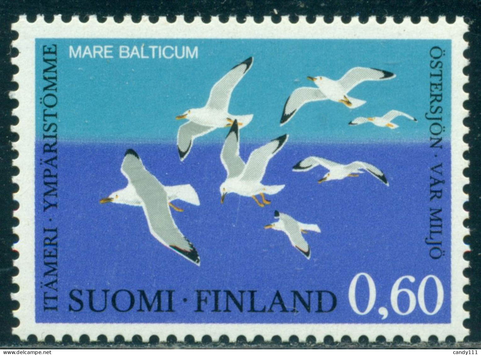 1974 Environmental Protection,saving The Baltic Sea,herring Gull,Finland,748,MNH - Seagulls