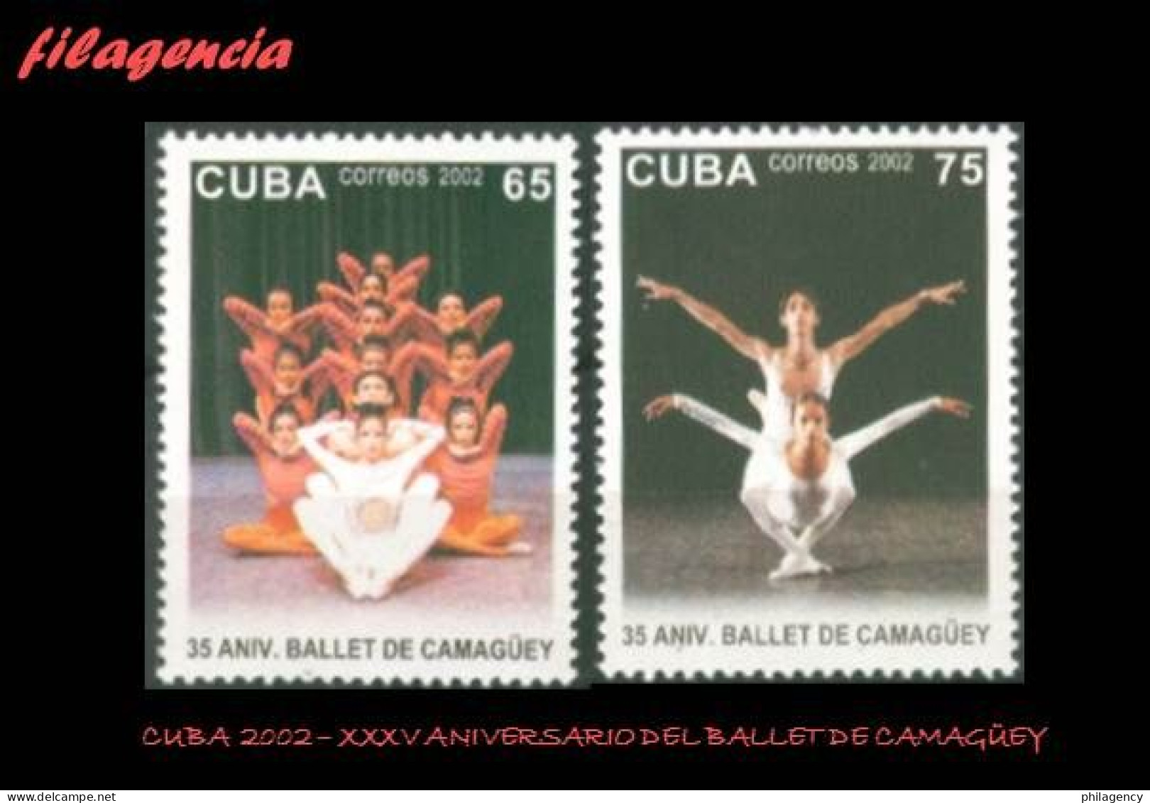 CUBA MINT. 2002-23 XXXV ANIVERSARIO DEL BALLET DE CAMAGÜEY - Nuevos