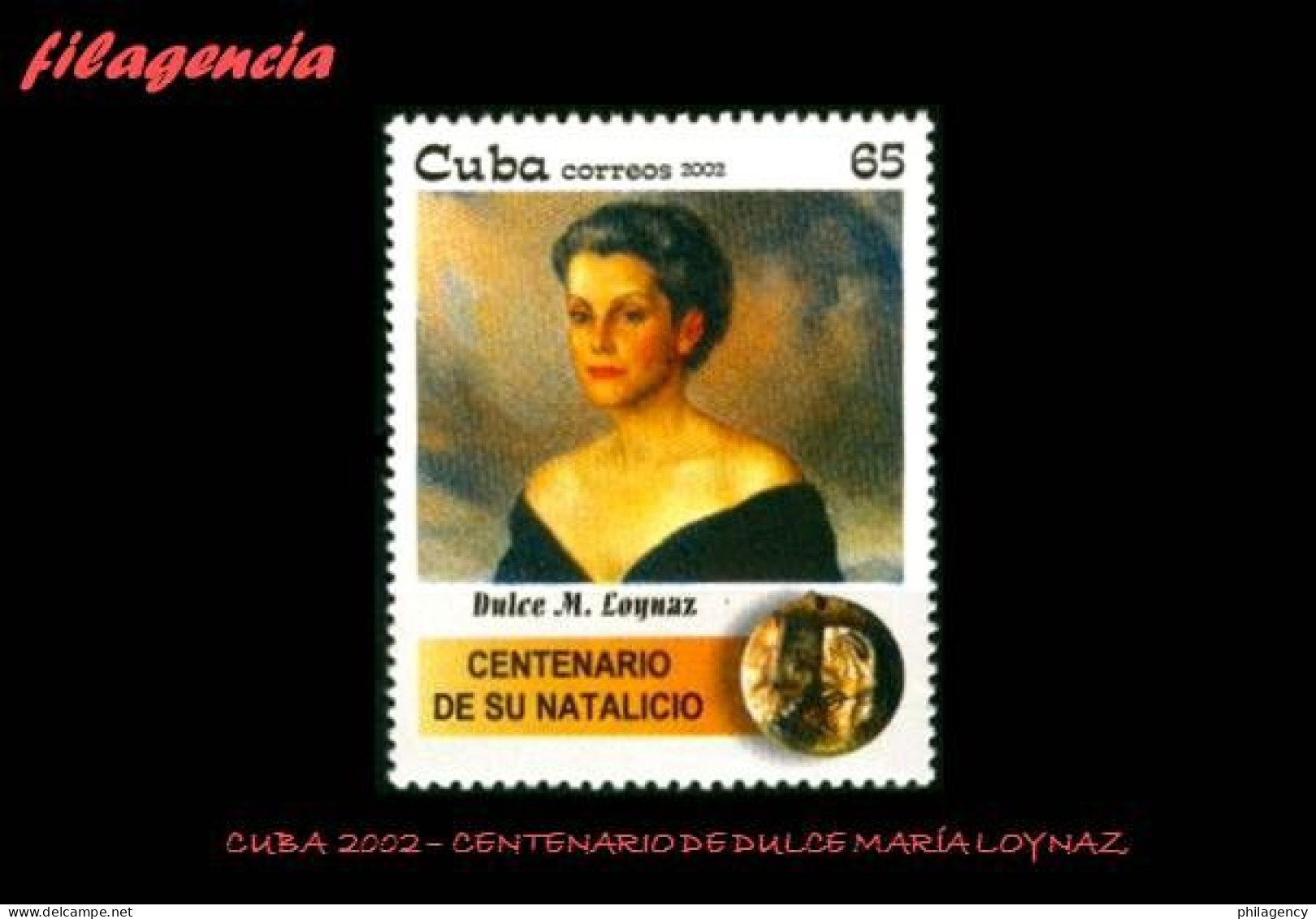 CUBA MINT. 2002-26 CENTENARIO DE LA POETISA CUBANA DULCE MARÍA LOYNAZ - Neufs
