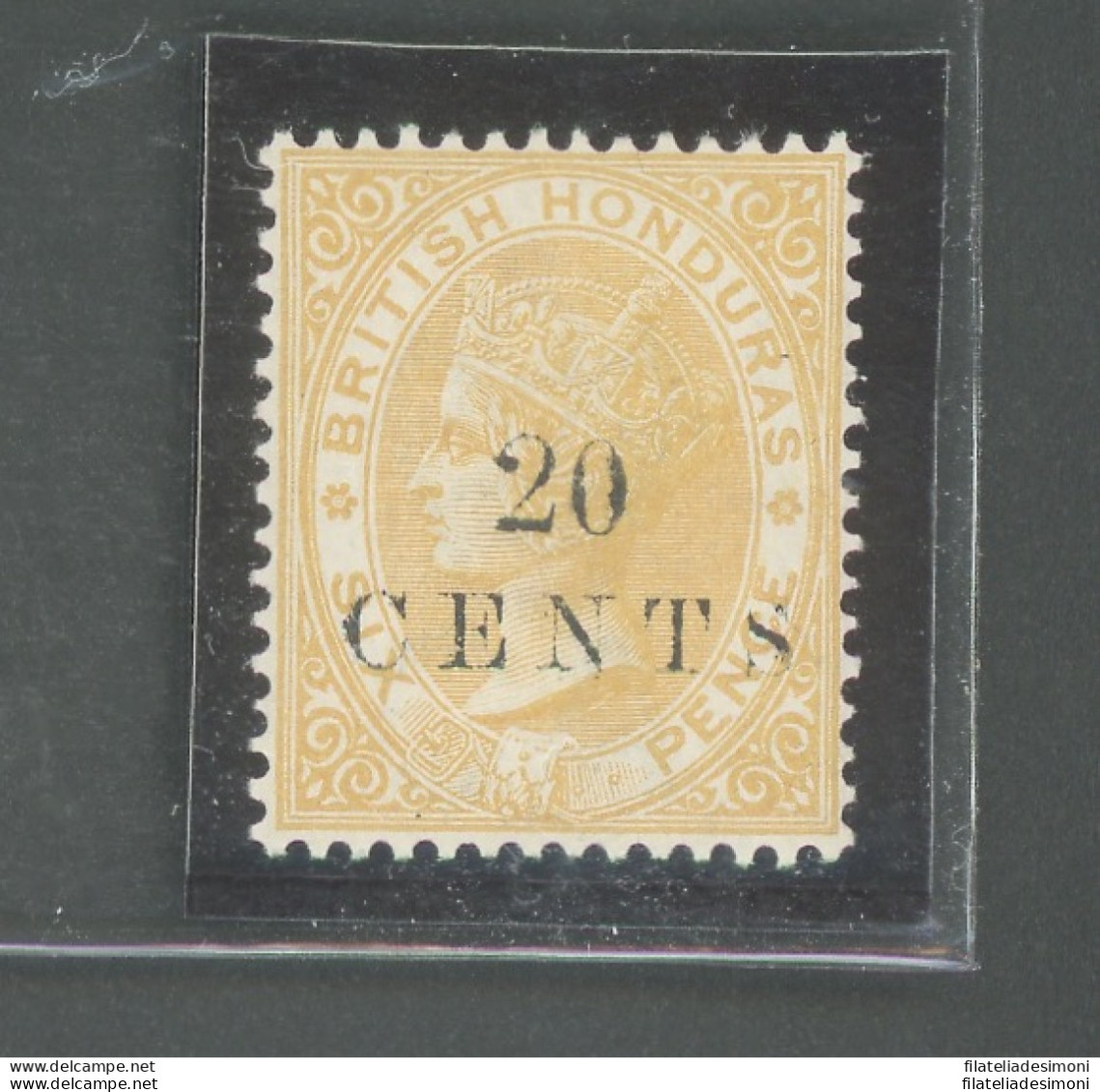 1888 BRITISH HONDURAS, Stanley Gibbons N. 29 - 20 Cent On 6d. Yellow - MLH* - Sonstige & Ohne Zuordnung