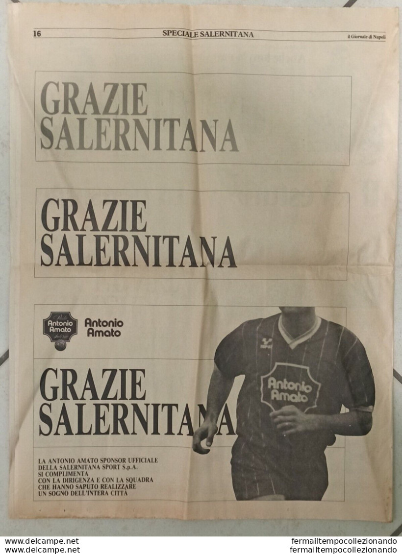 Bf Calcio Il Girnale Di Salerno Salerniatana Sul Trono Della B Formazione 1990 - Libri