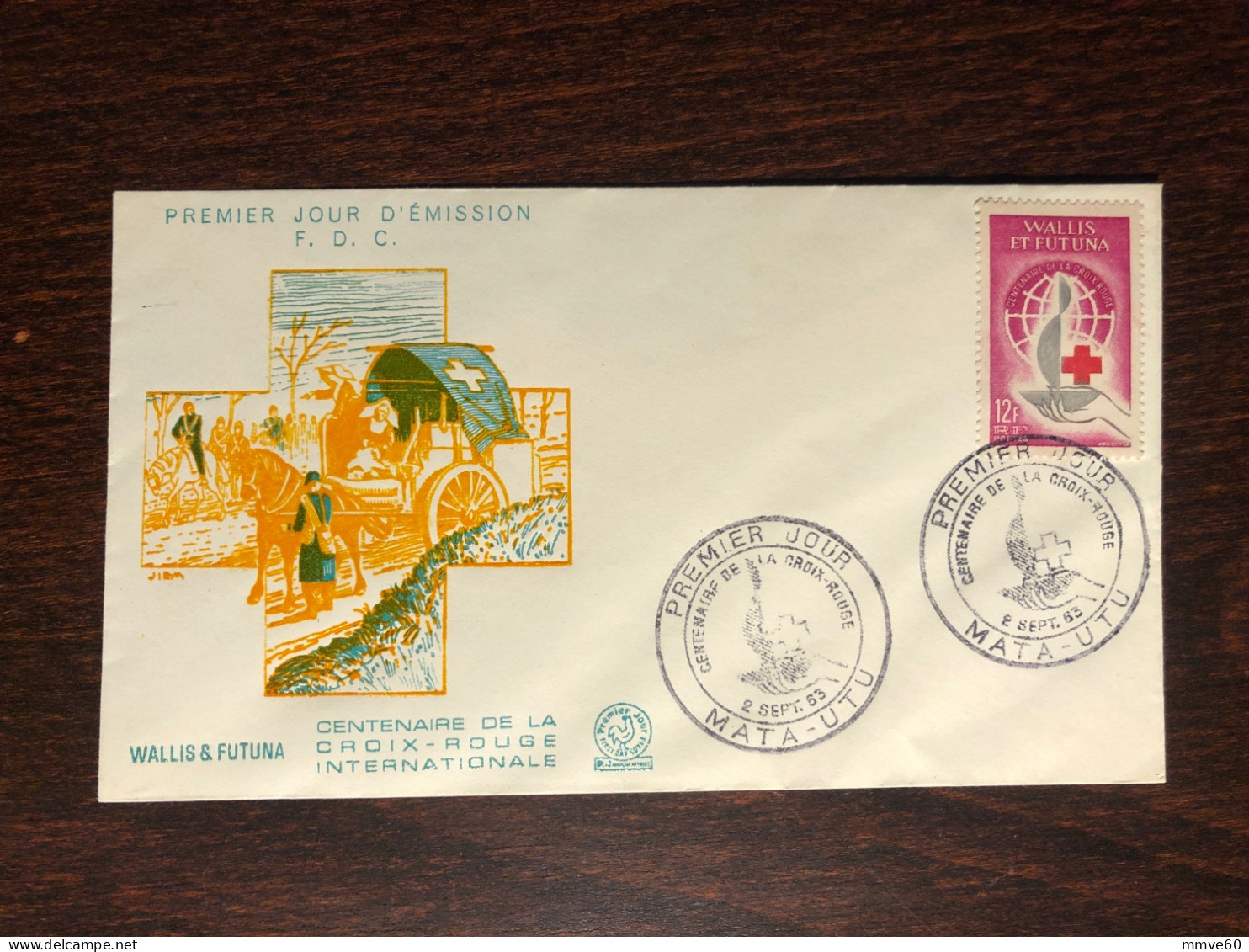 WALLIS & FUTUNA FDC COVER 1963 YEAR RED CROSS HEALTH MEDICINE STAMPS - Brieven En Documenten