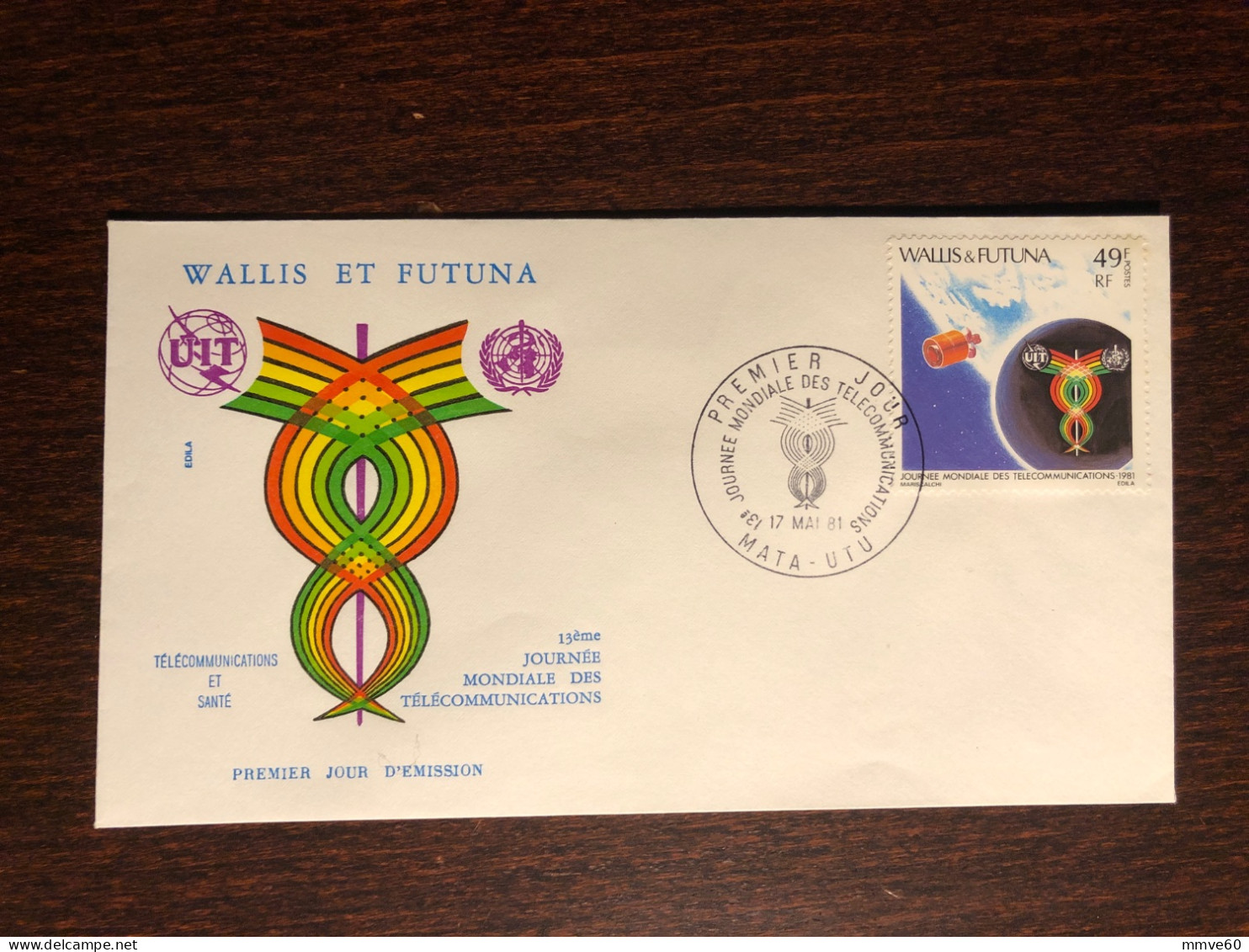 WALLIS & FUTUNA FDC COVER 1981 YEAR TELECOMMUNICATIONS & HEALTH MEDICINE STAMPS - Lettres & Documents