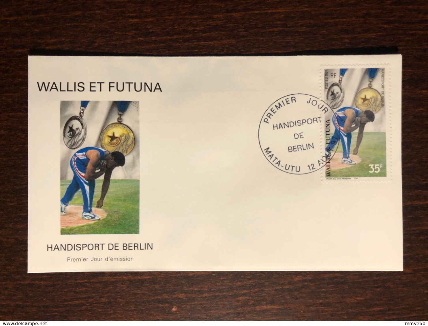 WALLIS & FUTUNA FDC COVER 1997 YEAR DISABLED SPORTS HEALTH MEDICINE STAMPS - Brieven En Documenten