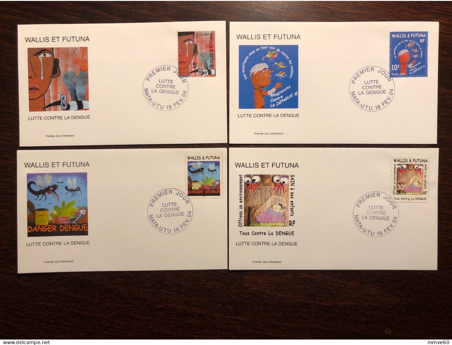 WALLIS & FUTUNA FDC COVER 2004 YEAR DENGUE DISEASE HEALTH MEDICINE STAMPS - Storia Postale