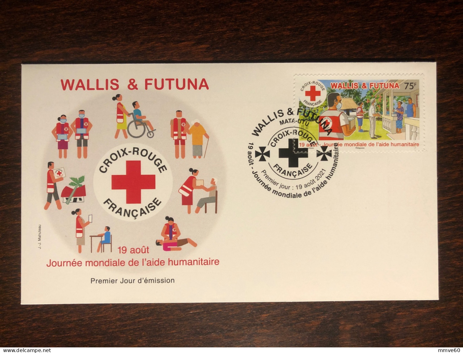 WALLIS & FUTUNA FDC COVER 2021 YEAR RED CROSS HEALTH MEDICINE STAMPS - Lettres & Documents
