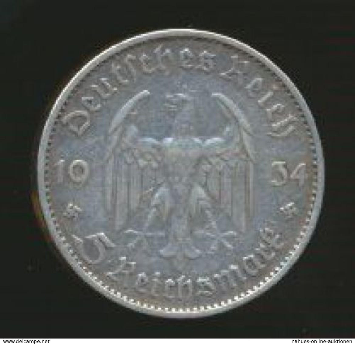 Silber Münze Deutsches Reich 5 Reichsmark Eröffnung Reichstag 1934 356 D - 5 Reichsmark