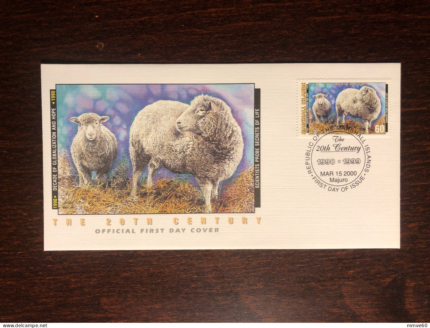 MARSHALL ISL. FDC COVER 2000 YEAR CLONED ANIMALS HEALTH MEDICINE STAMPS - Marshall