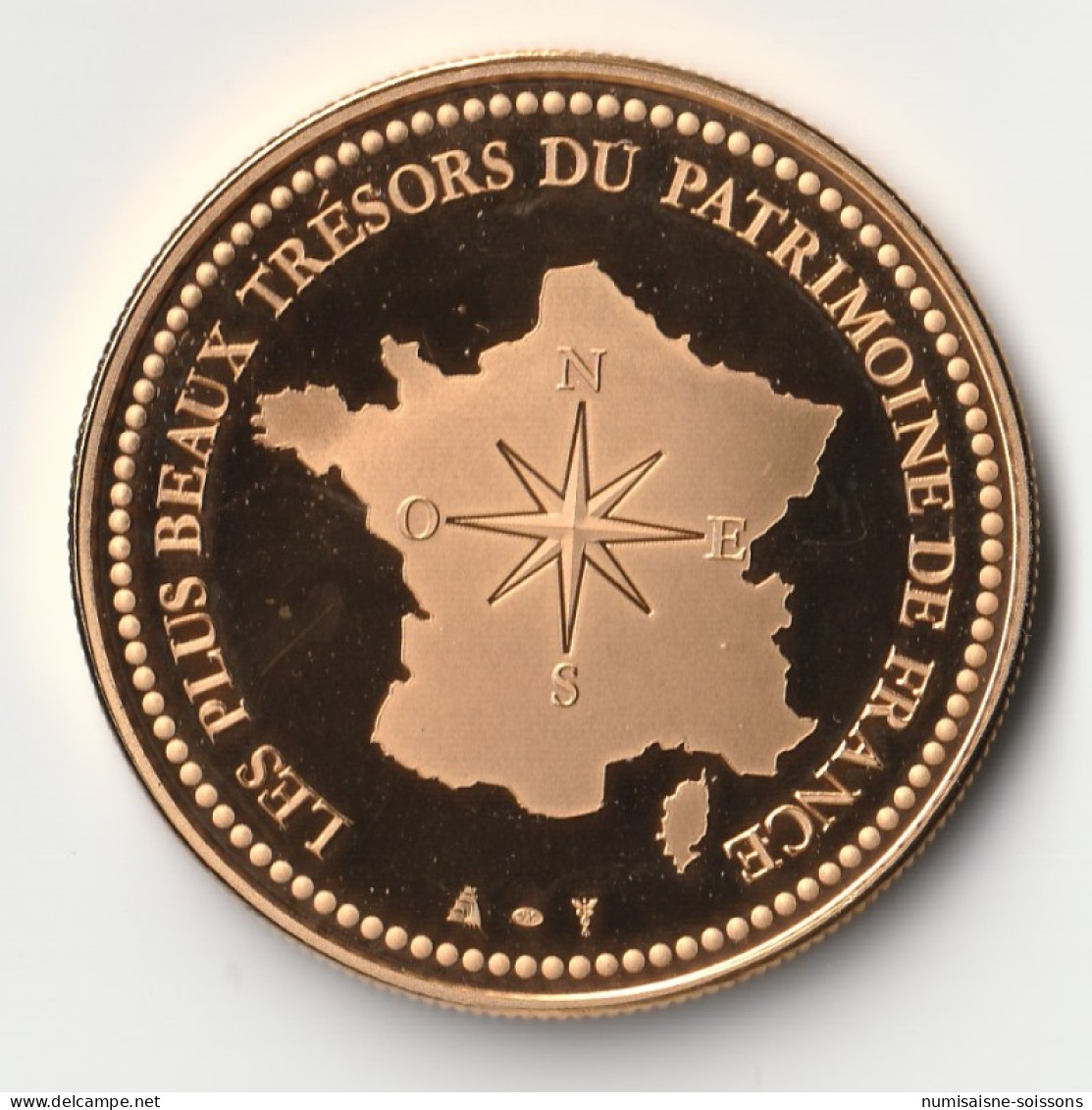 FRANCE - MEDAILLE - LE MONT-SAINT-MICHEL - LES PLUS BEAUX TRESORS DU PATRIMOINE DE FRANCE - BE - Non-datés