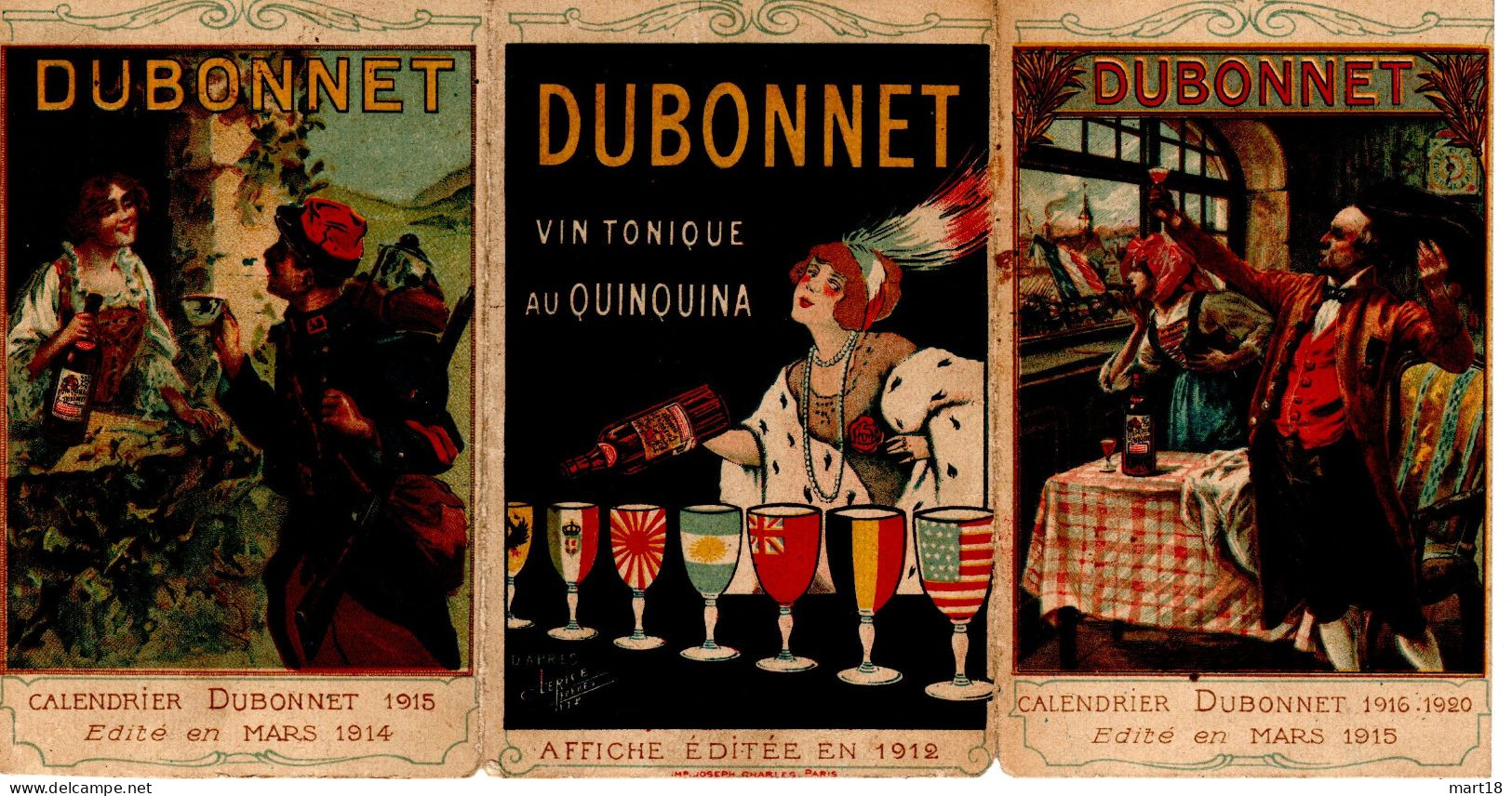 Calendrier 1920 - DUBONNET - D'après CLERICE Frères - - Formato Piccolo : 1901-20