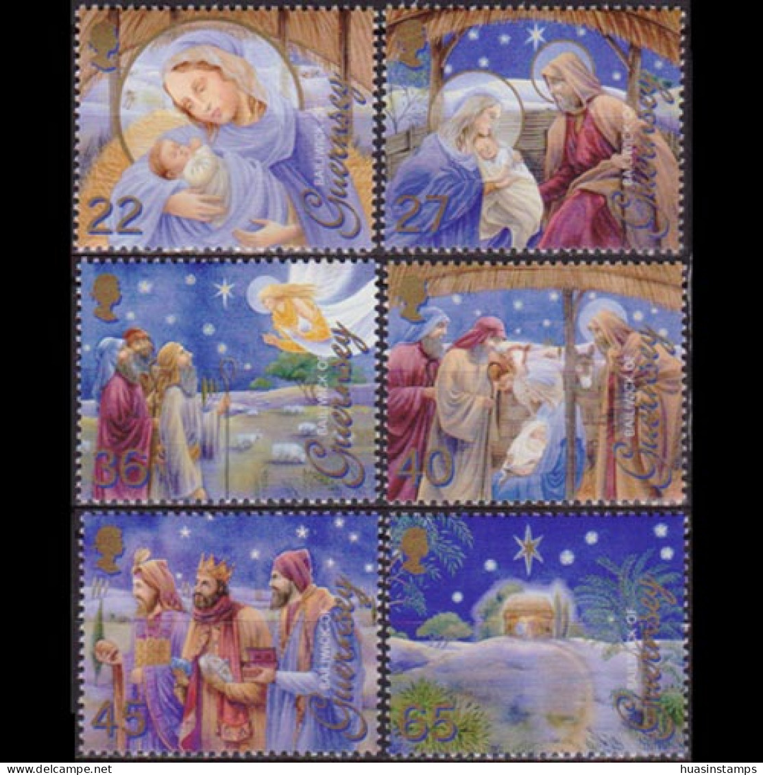 GUERNSEY 2002 - Scott# 784-9 Christmas Set Of 6 MNH - Guernesey