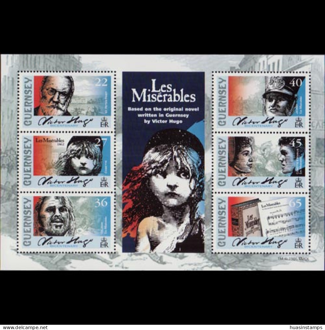 GUERNSEY 2002 - Scott# 767a S/S Hugo Novel MNH - Guernesey