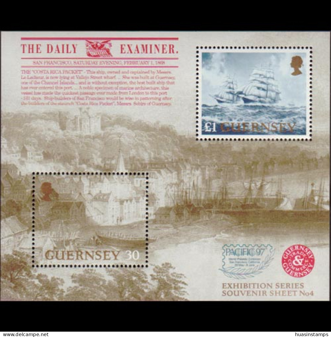 GUERNSEY 1997 - Scott# 596 S/S Peter Port MNH - Guernesey