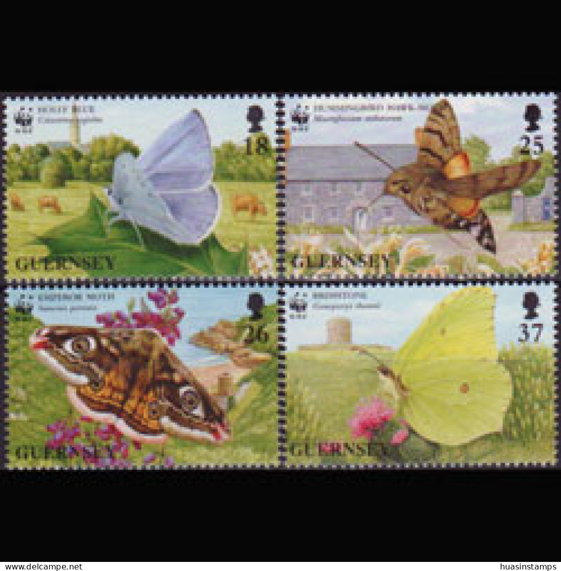 GUERNSEY 1997 - Scott# 586-9 WWF-Butterflies Set Of 4 MNH - Guernesey