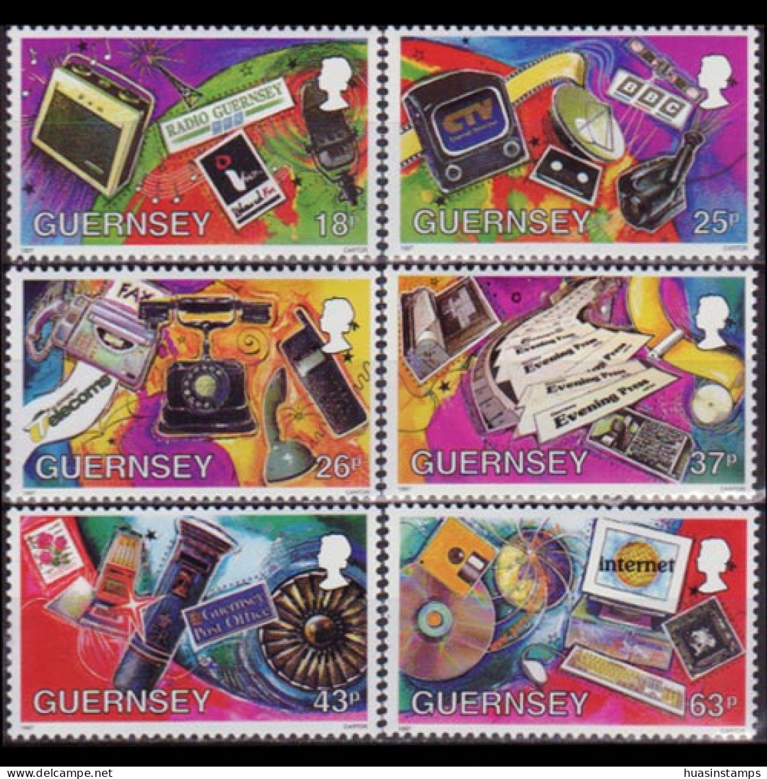 GUERNSEY 1997 - Scott# 597-602 Communication Set Of 6 MNH - Guernesey