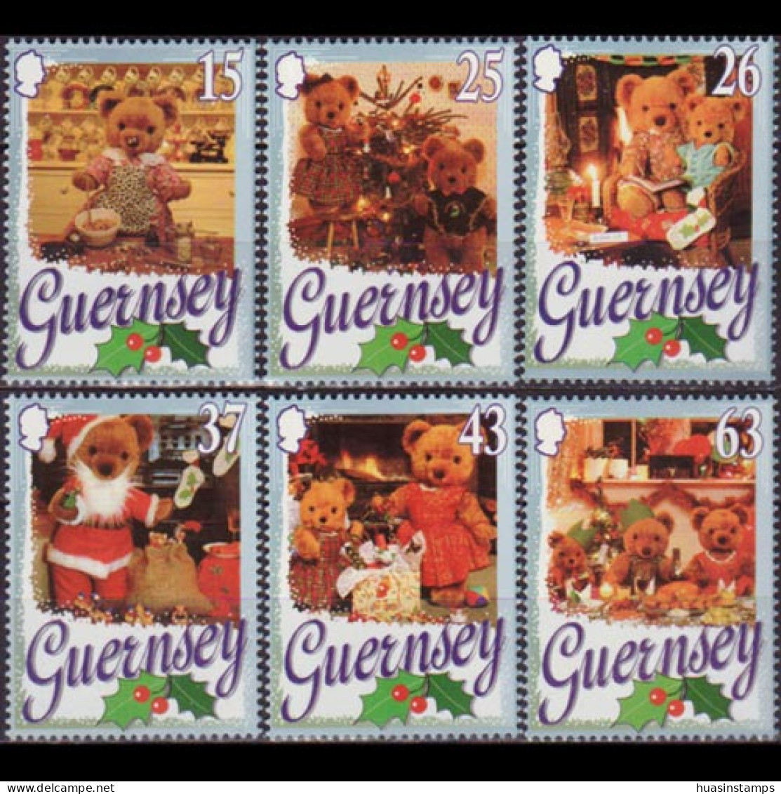 GUERNSEY 1997 - Scott# 609-14 Teddy Bears Set Of 6 MNH - Guernesey