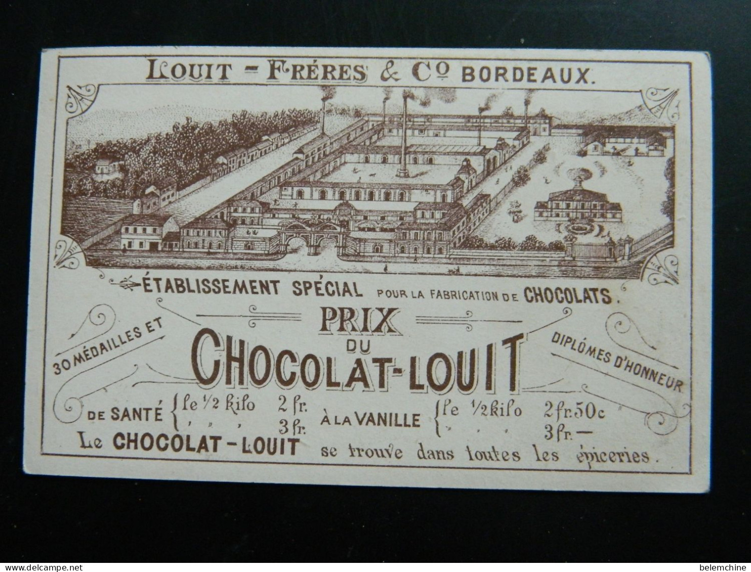 CHROMO     CHOCOLAT LOUIT    FILLETTES   ( 12,2   X  8 Cms) - Louit
