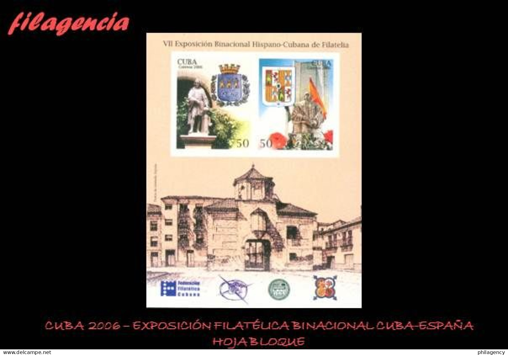 CUBA MINT. 2006-20 EXPOSICIÓN FILATÉLICA HISPANO-CUBANA. CRISTÓBAL COLÓN. HOJA BLOQUE - Nuevos