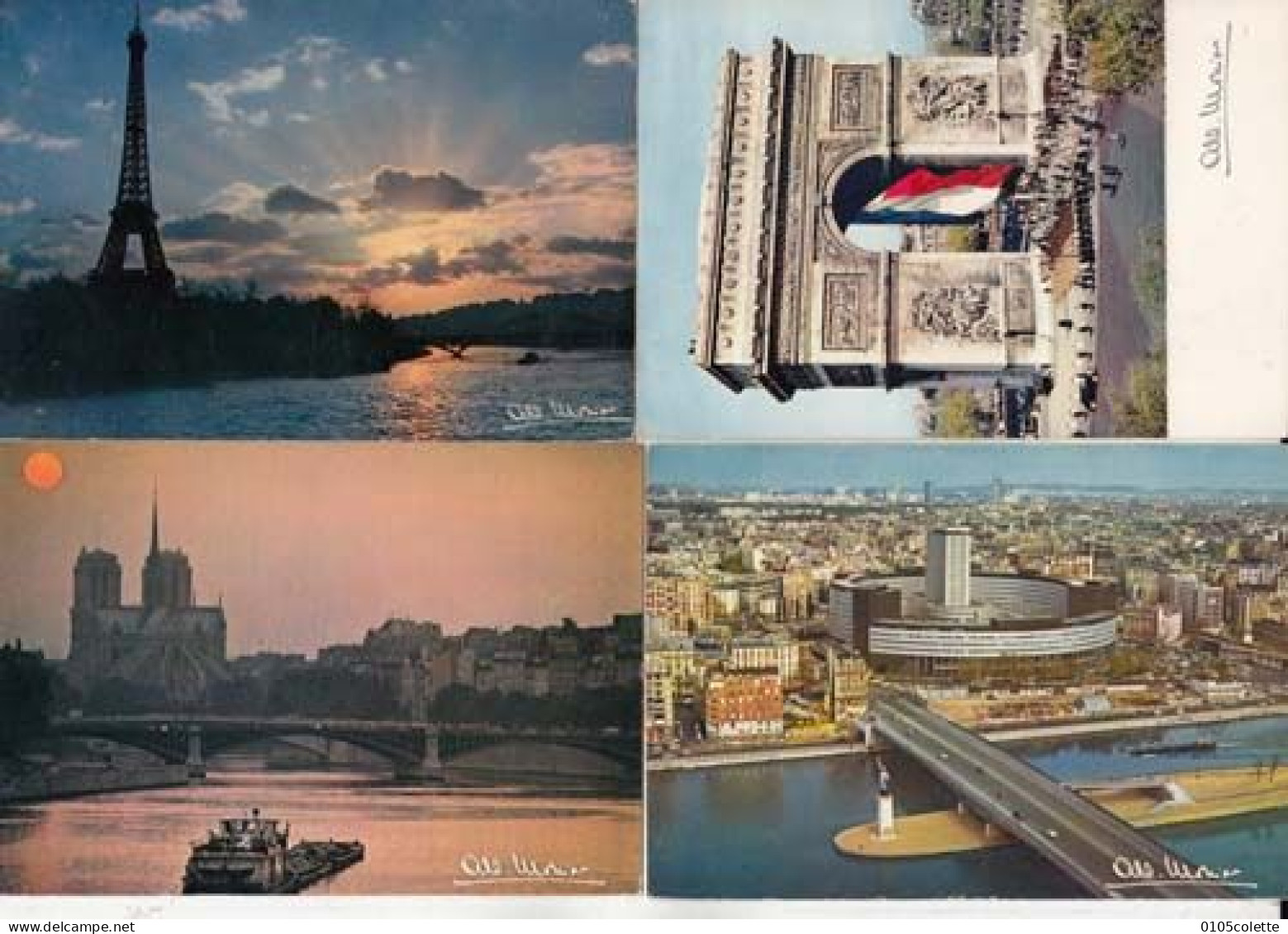 4 Cartes -  PARIS Vue Par Albert Monier - PRIX FIXE - ( Cd061) - Monier