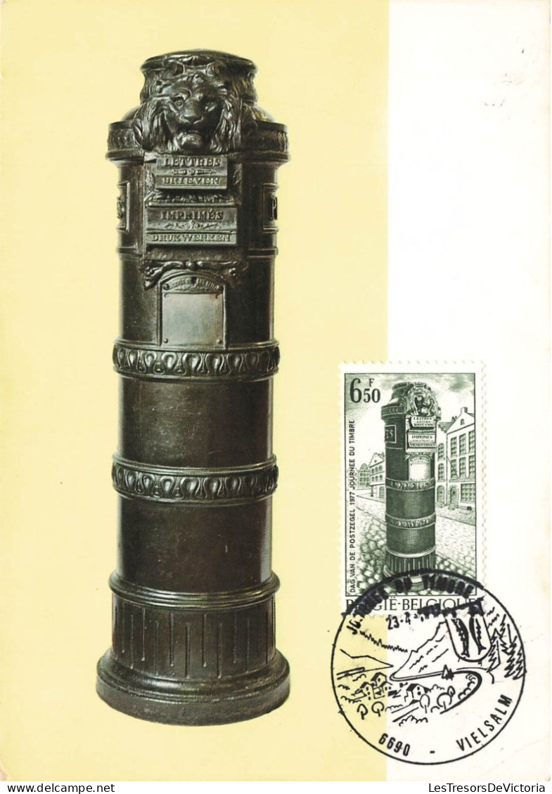 TIMBRES - Journée Du Timbre - Ancienne Borne Postale - Carte Postale Ancienne - Postzegels (afbeeldingen)