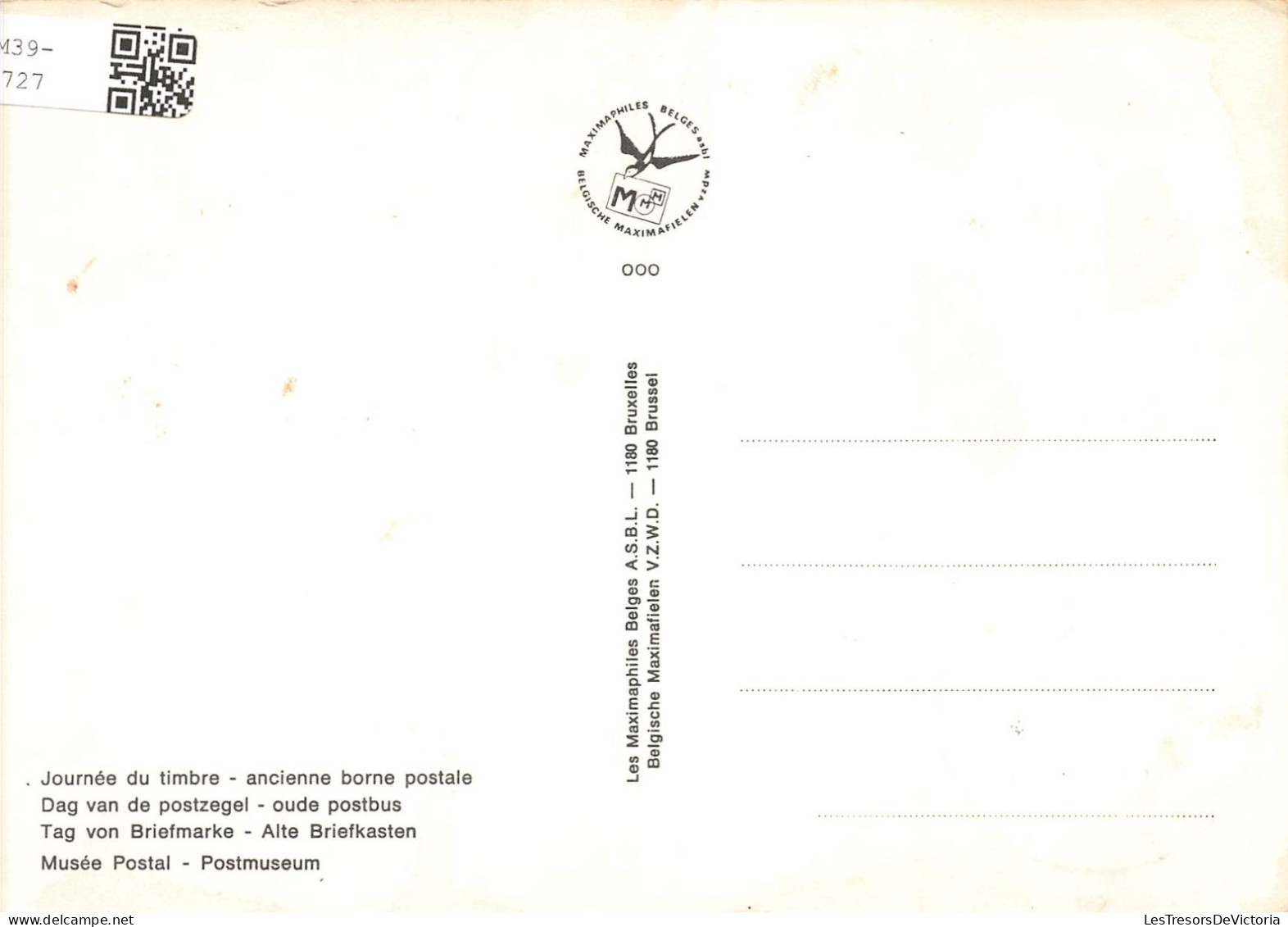 TIMBRES - Journée Du Timbre - Ancienne Borne Postale - Carte Postale Ancienne - Briefmarken (Abbildungen)