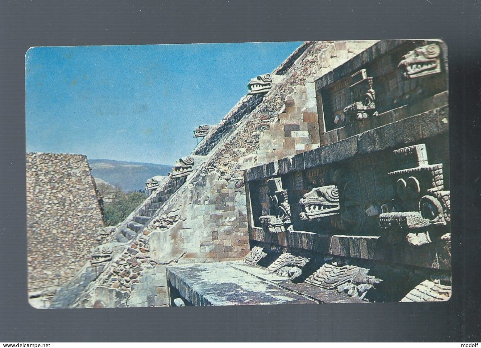 CPA - Mexique - Cabezas De Serpientes En Las Piramides - San Juan Teotihuacan - Mexico - Circulée - Mexico