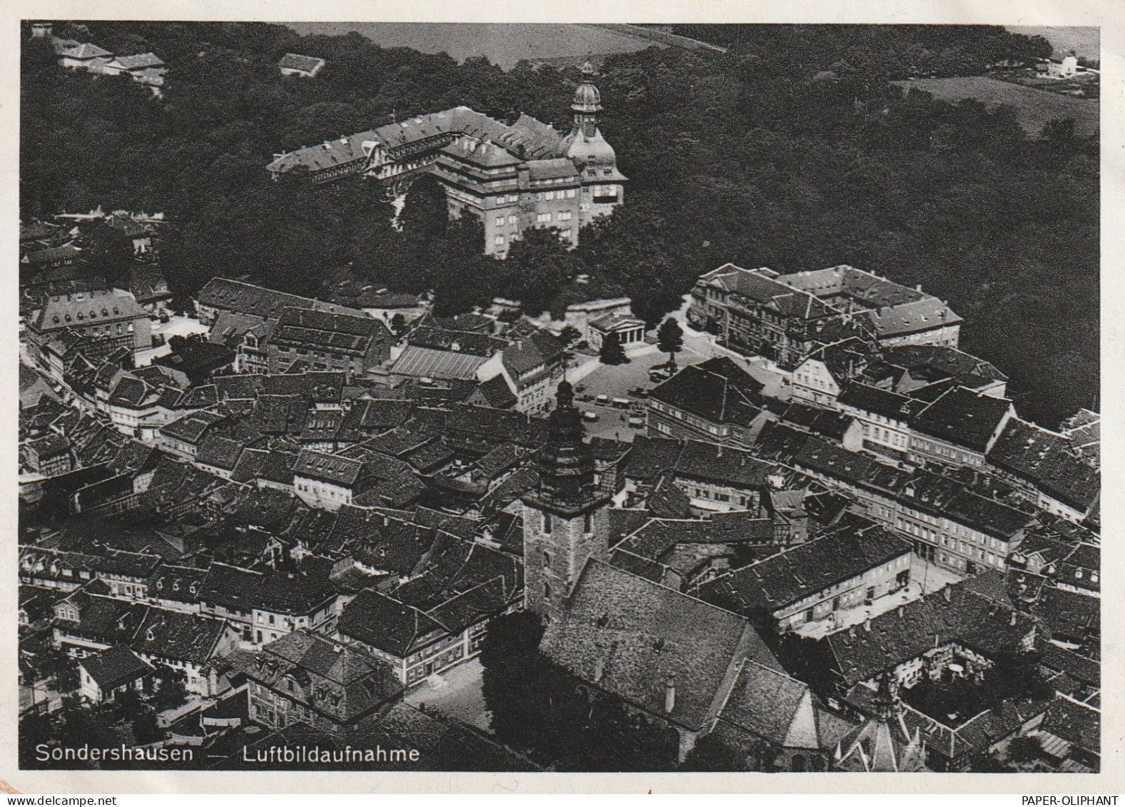 0-5400 SONDERSHAUSEN, Luftaufnahme 1935, Min. Eckmangel - Sondershausen