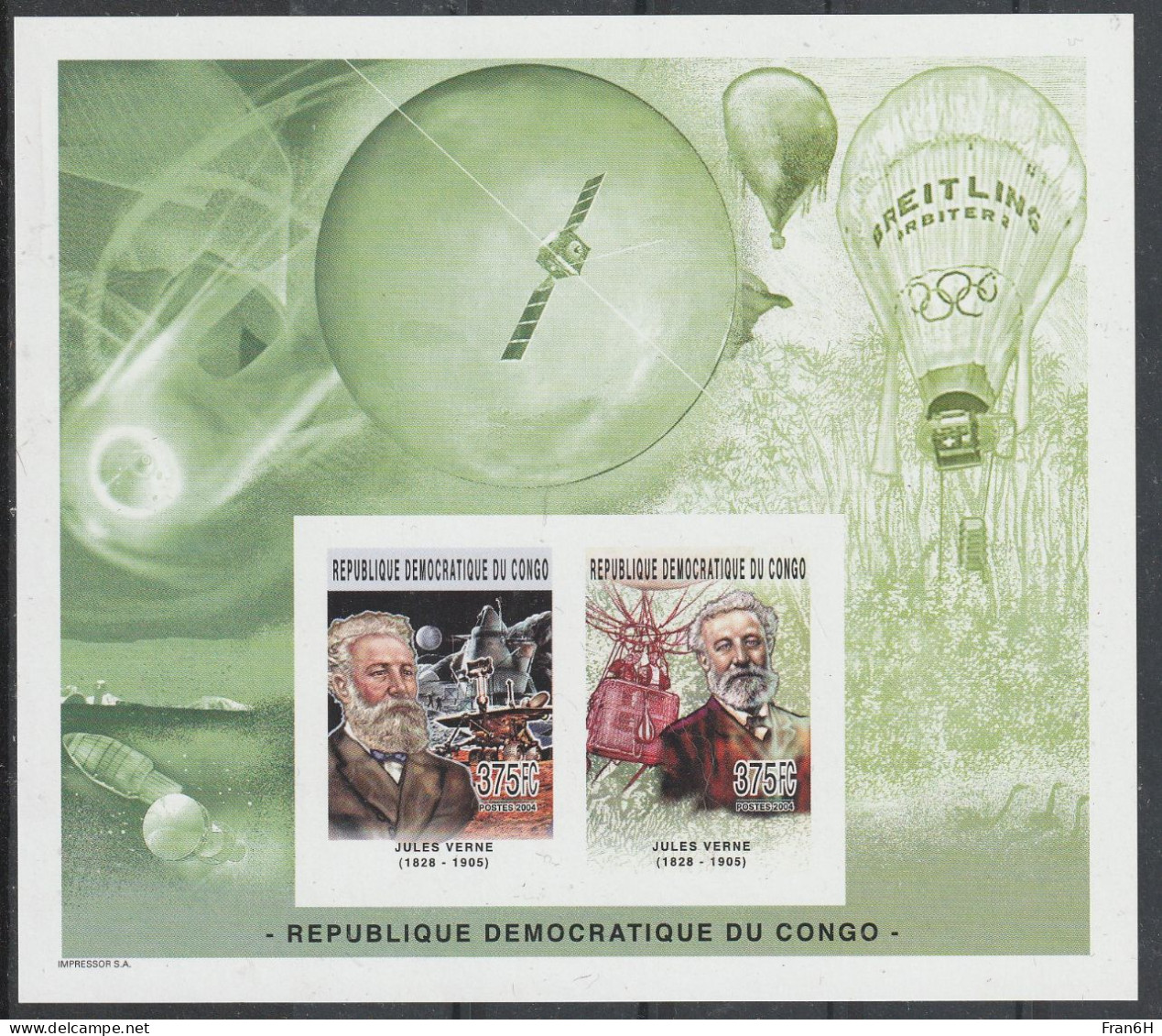 Bloc Jules VERNE Non Dentelé - Neuf ** - MNH - Année 2004 - Ongebruikt