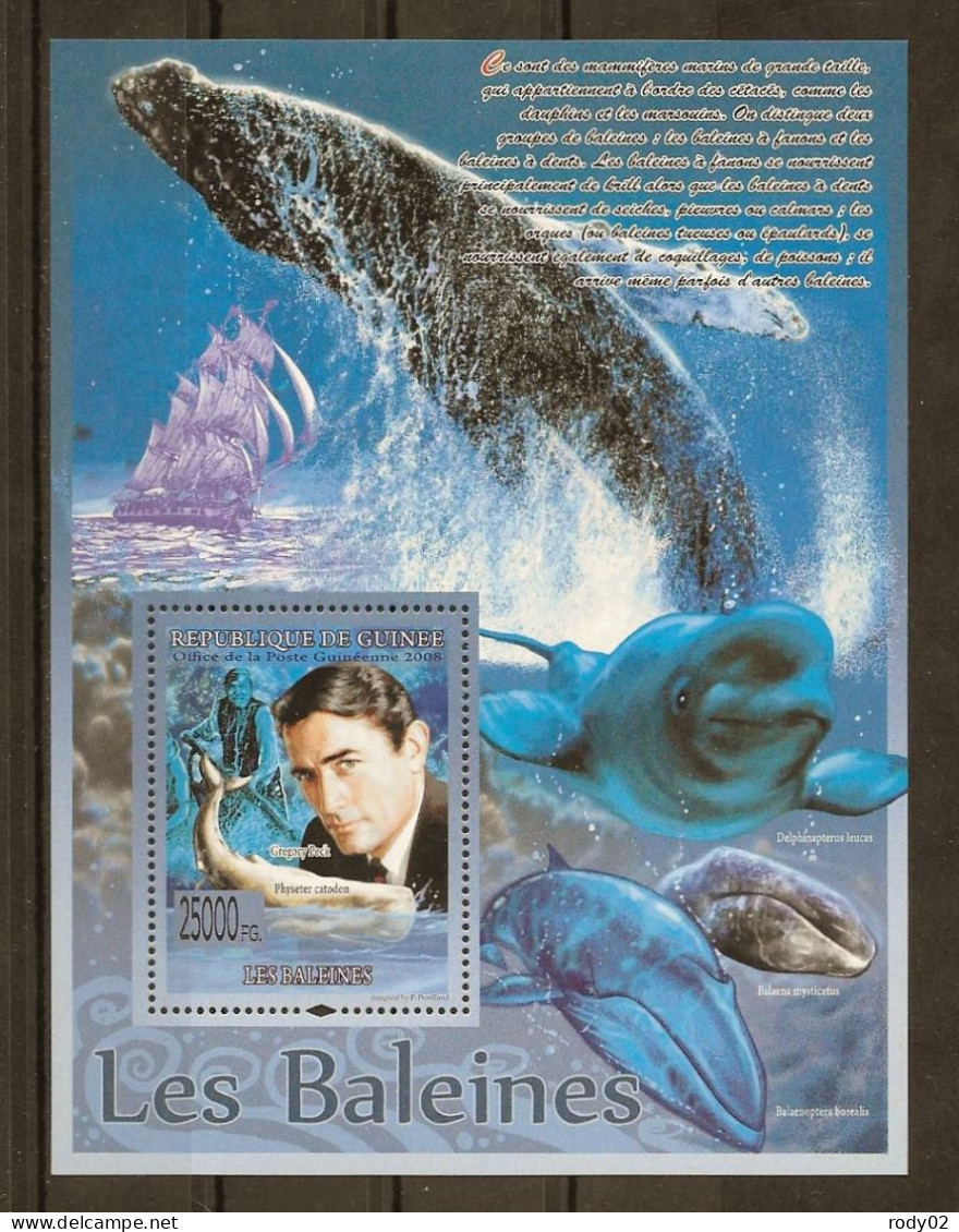 GUINEE - BALEINES - N° 3453 A 3458 ET BF 854 ET 855 - NEUF** MNH - Whales