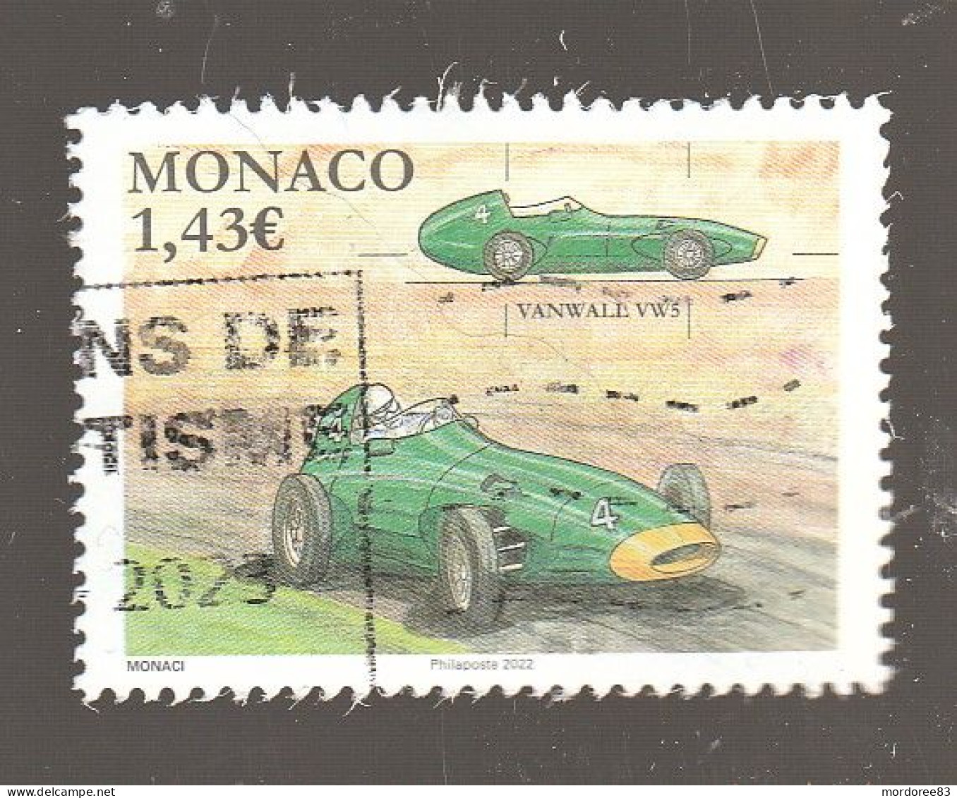 MONACO 2022 YT 3316 VANWALL VW5 OBLITERE - Used Stamps